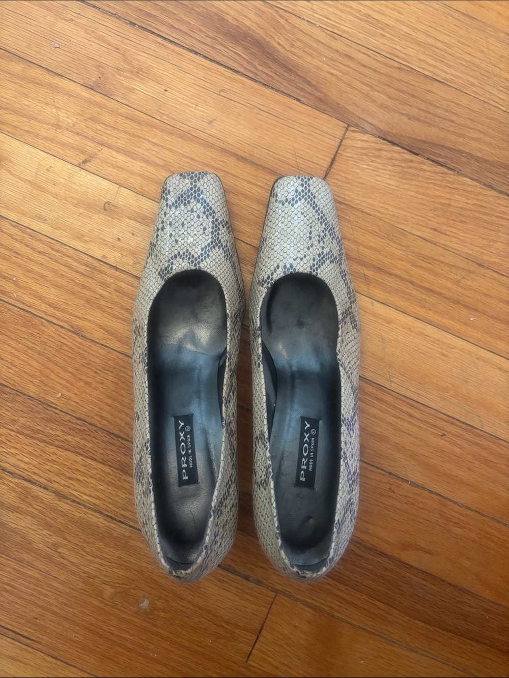 90s Y2KLeather Snakeskin Heels